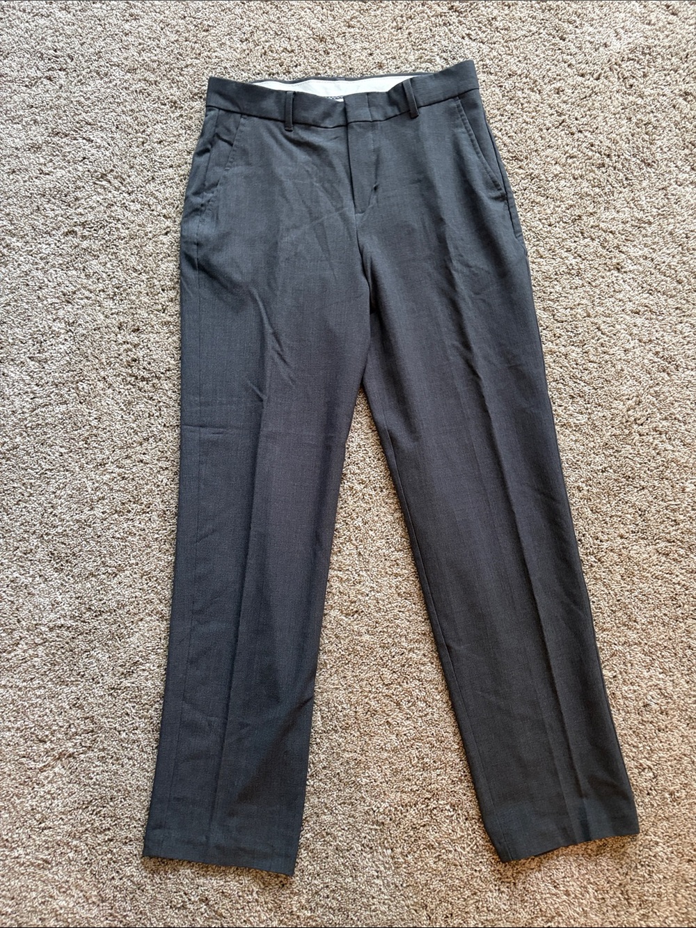 Chaps Boys Dark Grey Formal Dress Straight Leg Pants